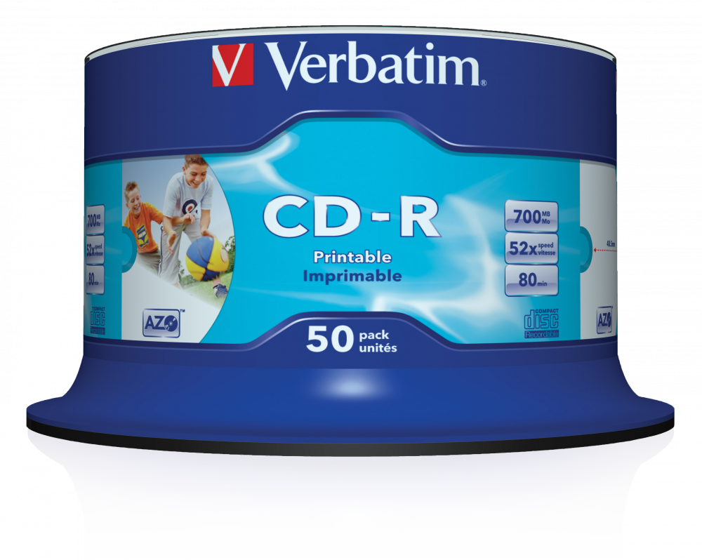 CD-R AZO Wide Inkjet Printable - no ID