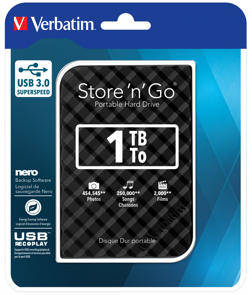 Store 'n' Go USB 3.0 prijenosni tvrdi disk 1TB crna