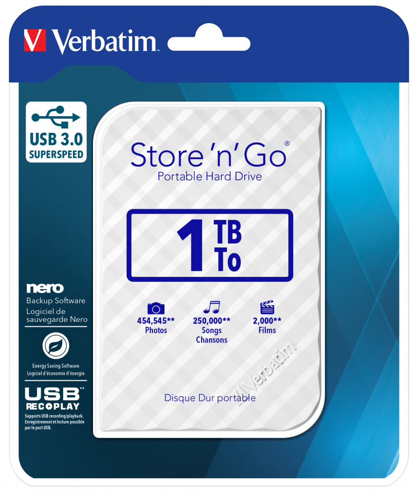 Store 'n' Go USB 3.0 prijenosni tvrdi disk 1TB - Bijela