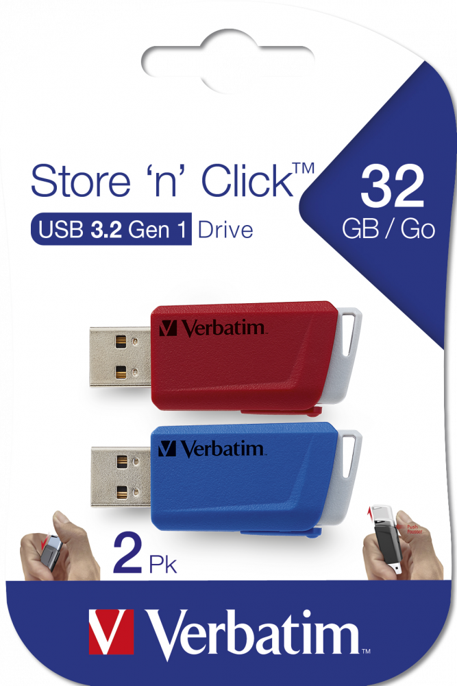 Store 'n' Click USB pogon 2 x 32GB crveni / plavi