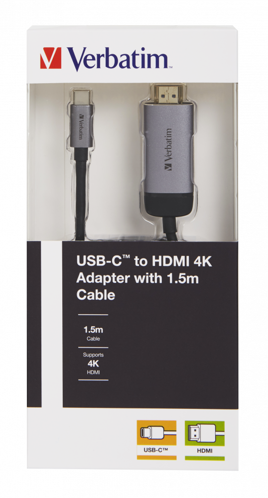 USB-C™ to HDMI 4K Adapter with 1.5m cable